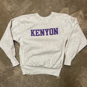 “Kenyon” late 90’s champion reverse weave sweatshirt light grey size large